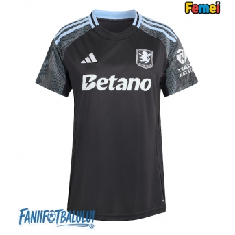 Aston Villa Tricou Fotbal Replică 2025-26 Femei Deplasare
